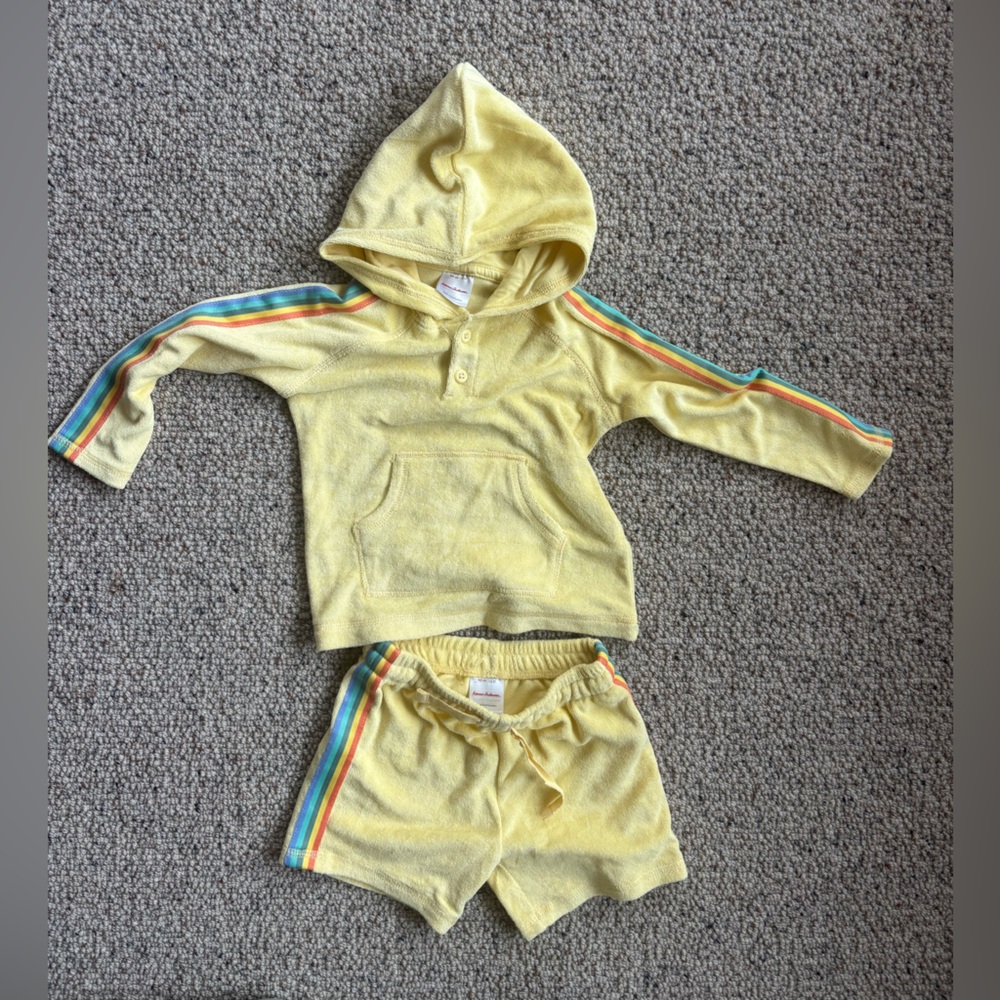 Hanna Andersson Terrycloth Yellow Outfit